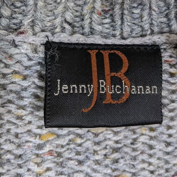 Vintage Jenny Buchanan Cardigan Sweater Grandpa Button Front Knit Medium - Picture 6 of 8